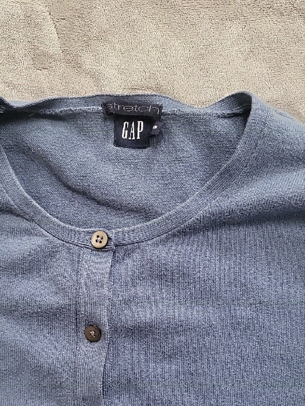 GAP Women's Dusty Blue Button-Up Cardigan M - Picture 3 of 7